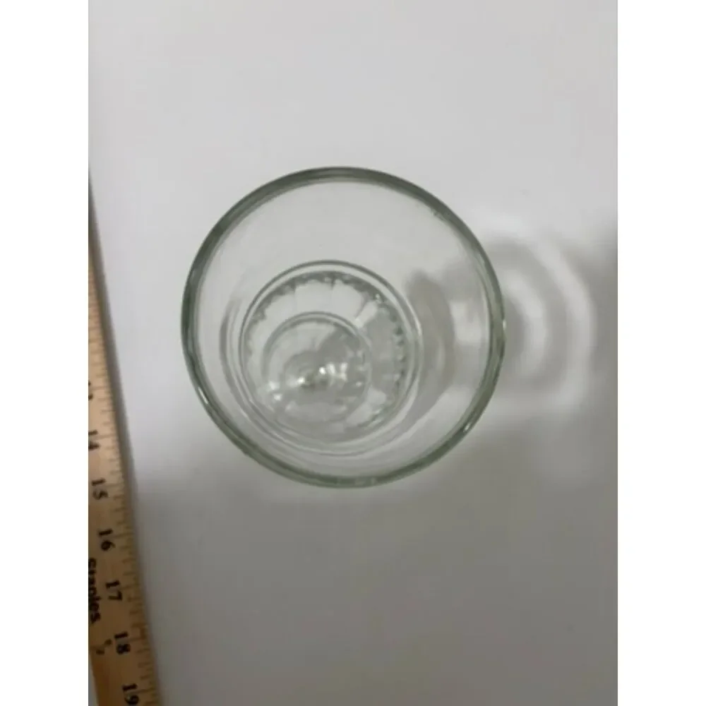 vtg. clear paneled pressed glass sundae/milkshake dish